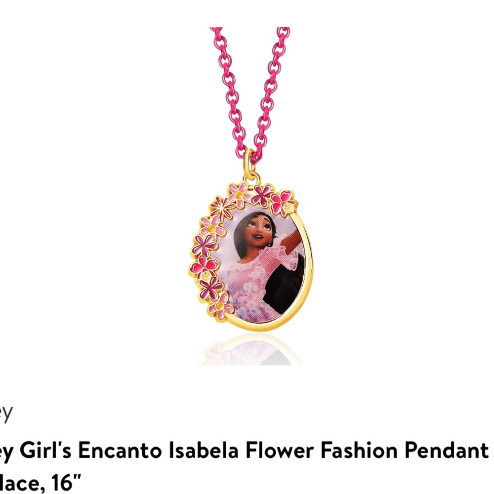Disney Encanto Isabela Flower Pendant Necklace - Pink